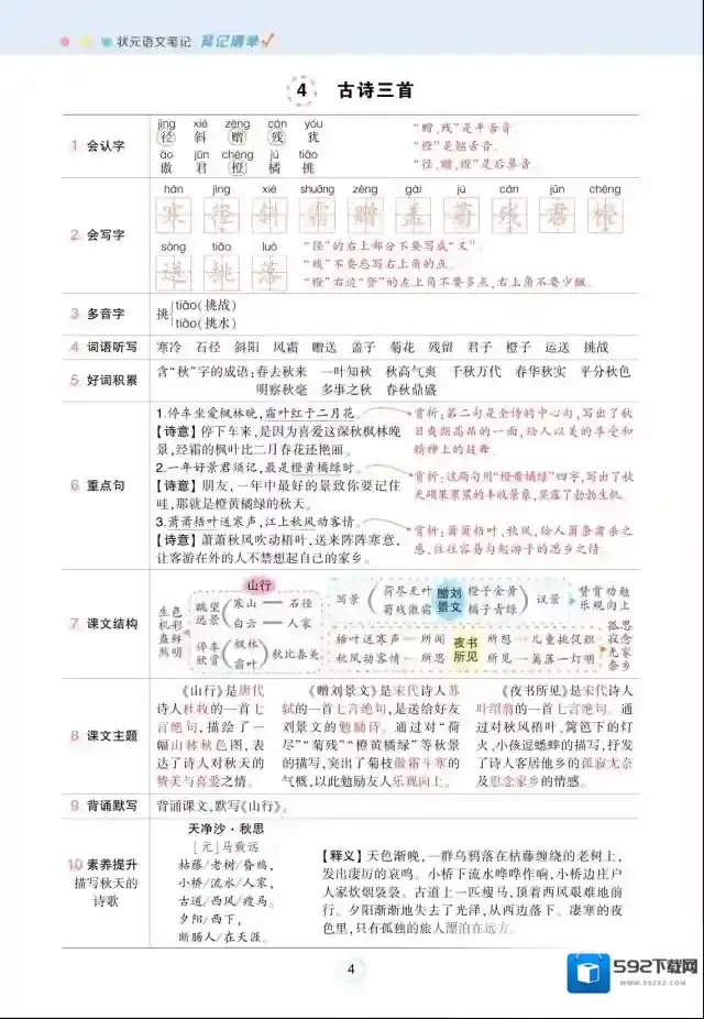 状元语文笔记状元
